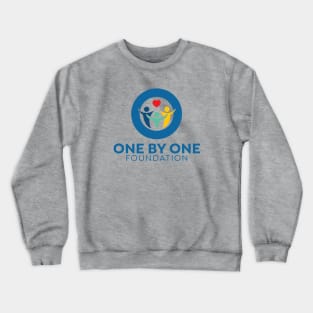 One By One Foundation - Blue Logo & Lettering Crewneck Sweatshirt